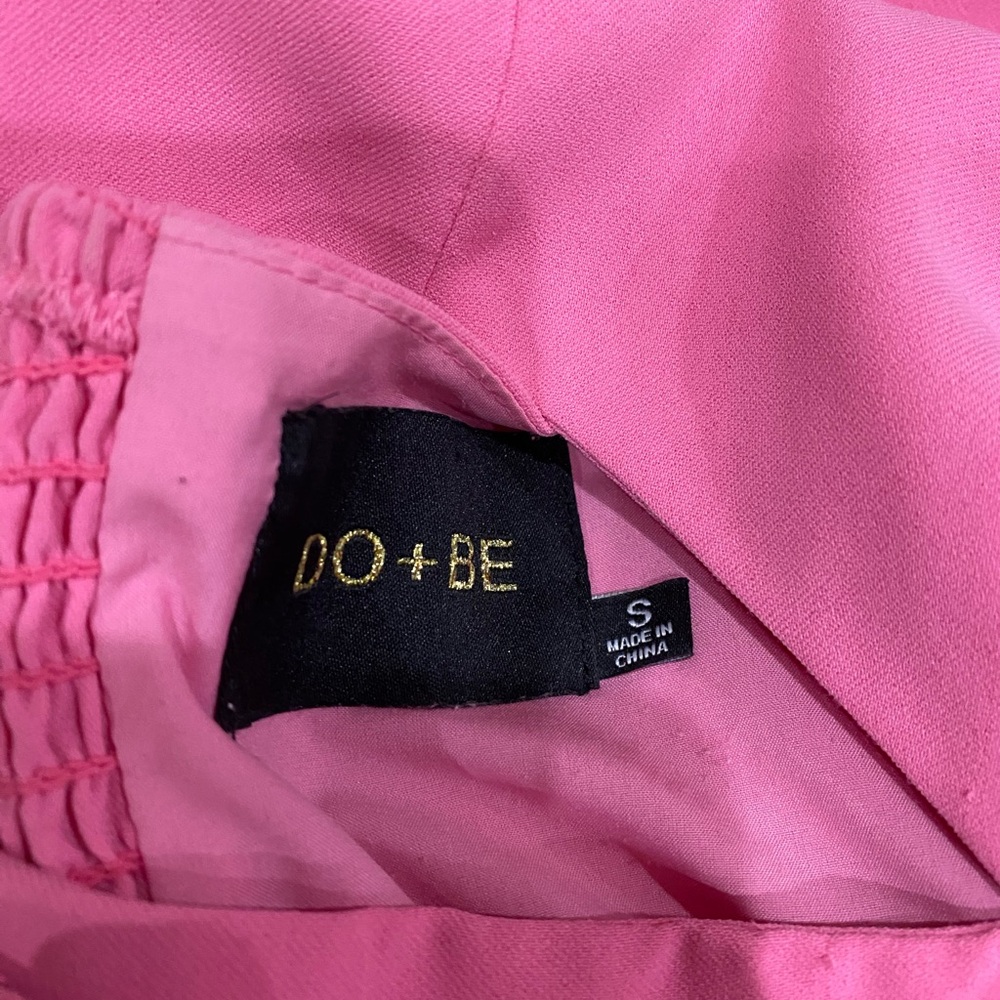 DO + BE Pink Halter Cutout Belted Romper Size S • 0154 - Picture 5 of 6